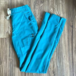 Figs Yola Skinny Scrub XXS TALL - Teal